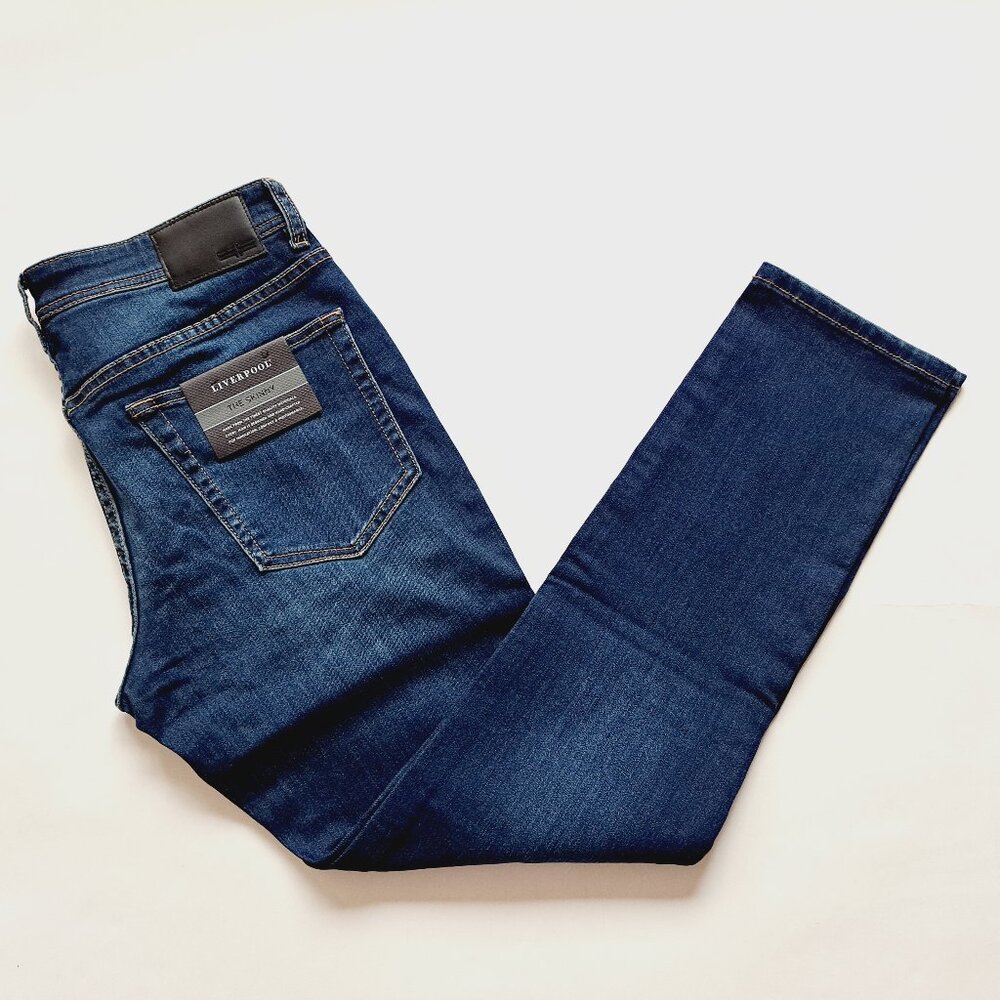 NEW Men's Liverpool Blue Skinny Jeans Size 32